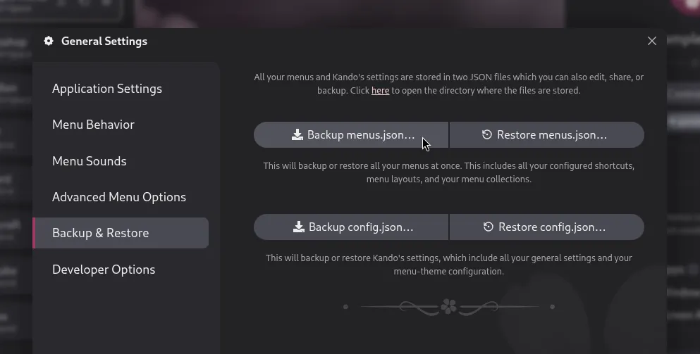 Backup buttons